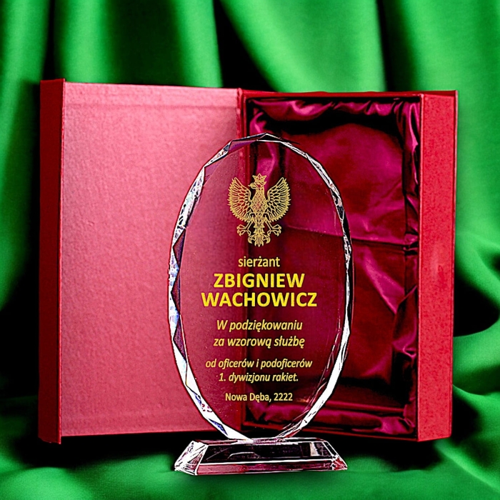 Kryształ z zegarem na jubileusz 1W47 — zdjęcie 8