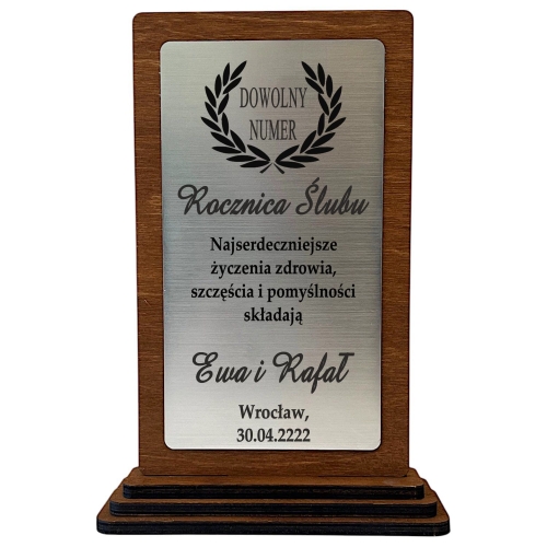 Tania Statuetka z Grawerem Prezent na 5 10 15 20 25 30 35 40 45 50 55 60 jubileusz rocznica ślubu rodziców dziadków znajomych 0358W04a.jpg