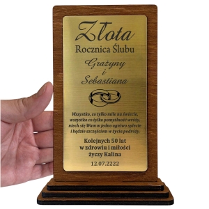 Szukasz taniego prezentu? Co na rocznicę ślubu dla PRZYJACIÓŁ? Statuetka na PREZENT jubileusz ROCZNICA złota srebrna rubinowa szmaragdowa 0358W05a.jpg