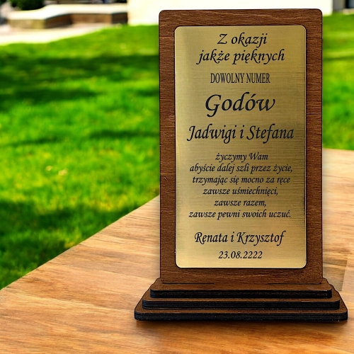 ZŁOTE GODY Statuetka  dla rodziców dziadków przyjaciół znajomych brata siostry prezent na jubileusz gody 18 20 25 30 35 40 45 50 55 60 65 70 75 80 0358W06b.jpg