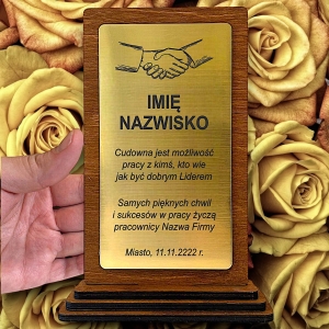 TANI Prezent dla Pracownika Szefa Kierownika na Jubileusz Zatrudnienia Odejście z Pracy na Emeryturę - Dyplom Uznania Trofeum 0358W17b.jpg
