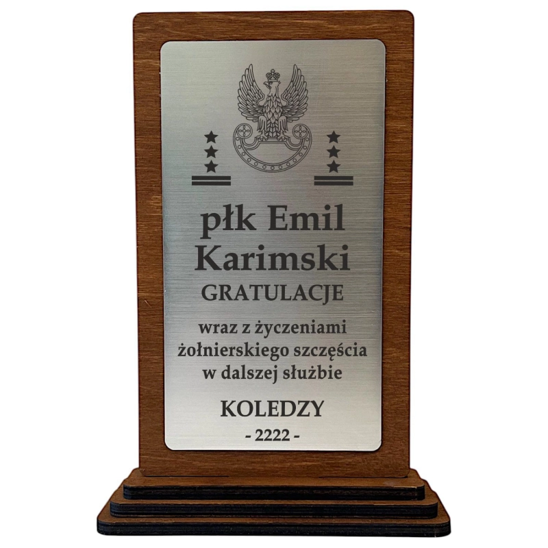 Upominek Prezent dla Wojskowego Żołnierza - z okazji zakończenia służby wojskowej za lata służby - grawer w cenie 0358W20a.jpg