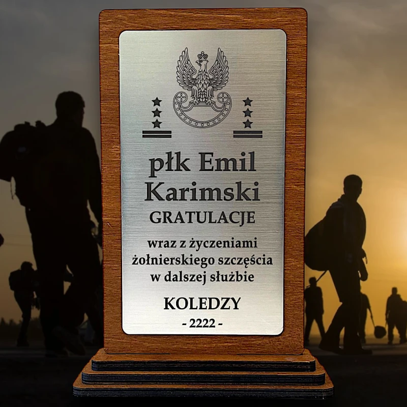 Statuetka na zakończenie służby wojskowej — zdjęcie 8