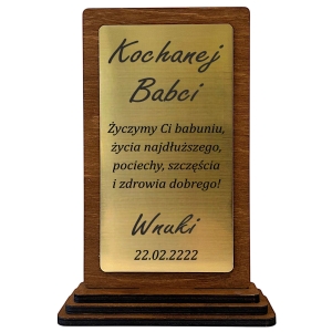 Tani Prezent na Dzień Babci 1-99 Urodziny Jubileusz Imieniny - grawerowana budżetowa statuetka 0358W22a.jpg