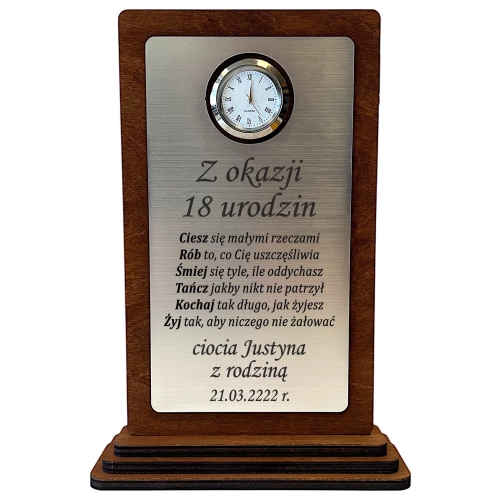 Tania Ładna statuetka dla Wnuczki Wnuczka Dziecka - Urodziny 1-99 - Piękny Zegar Jubileusz Urodziny 0359W08a.jpg