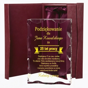 Oryginalny Piękny Prezent dla Pracownika Szefa Partnera Biznesowego - Awans Emerytura Jubileusz pracy - Dowolny grawer w cenie 0278W33a.jpg