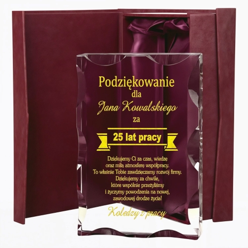 Oryginalny Piękny Prezent dla Pracownika Szefa Partnera Biznesowego - Awans Emerytura Jubileusz pracy - Dowolny grawer w cenie 0278W33a.jpg