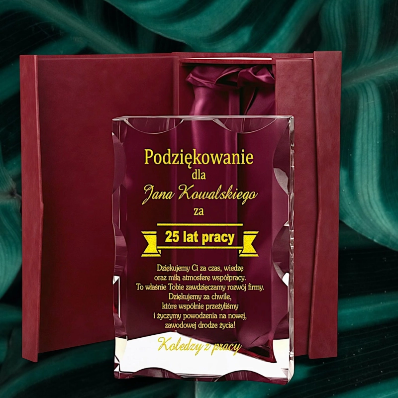 Oryginalny Piękny Prezent dla Pracownika Szefa Partnera Biznesowego - Awans Emerytura Jubileusz pracy - Dowolny grawer w cenie 0278W33b.jpg