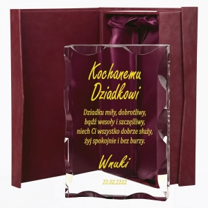 Unikalna Statuetka dla Najlepszego Dziadka Babci - Idealny Prezent na Urodziny Dzień Dziadka Dzień Babci Wyjątkowe Okazje - Etui i dowolne życzenia w cenie 0278W42a.jpg