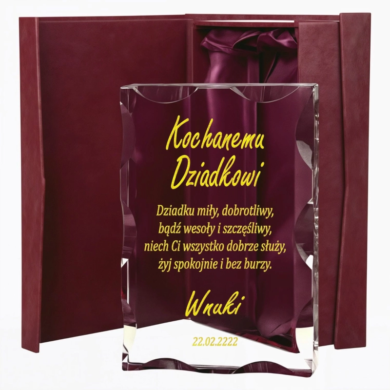 Unikalna Statuetka dla Najlepszego Dziadka Babci - Idealny Prezent na Urodziny Dzień Dziadka Dzień Babci Wyjątkowe Okazje - Etui i dowolne życzenia w cenie 0278W42a.jpg