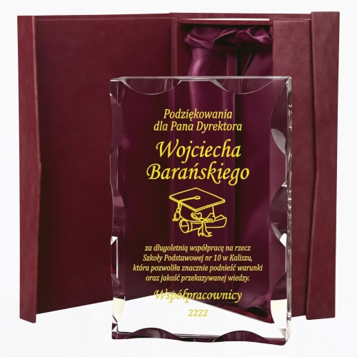 Piękna i Elegancka Statuetka dla Nauczyciela Wychowawcy Wykładowcy Trenera Promotora  - Wyraz Uznania Podziękowanie - Dzień Nauczyciela zakończenie Roku Szkolnego Studniówka Awans - Piękny Grawer w cenie  0278W53a.jpg