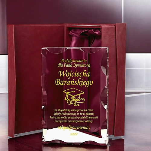 Piękna i Elegancka Statuetka dla Nauczyciela Wychowawcy Wykładowcy Trenera Promotora  - Wyraz Uznania Podziękowanie - Dzień Nauczyciela zakończenie Roku Szkolnego Studniówka Awans - Piękny Grawer w cenie  0278W53b.jpg