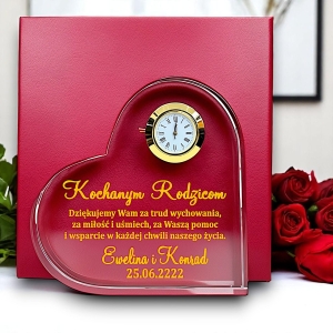 Piękne Podziękowania Podziękowanie dla Rodziców 1-99 Rocznica Ślubu Jubileusz + ZEGAR + ETUI W CENIE 0244W05b.jpg