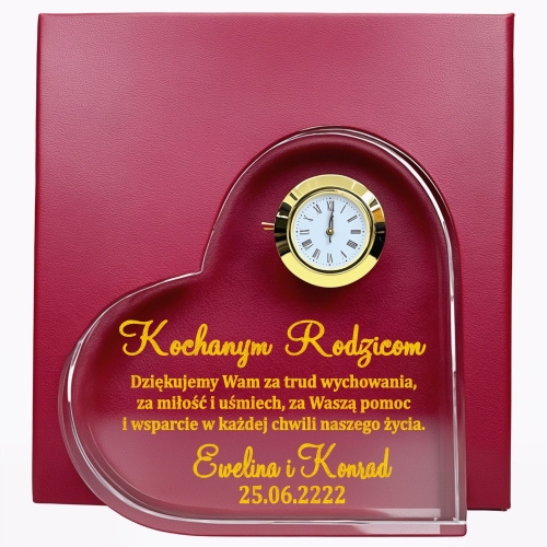 Piękne Podziękowania Podziękowanie dla Rodziców 1-99 Rocznica Ślubu Jubileusz + ZEGAR + ETUI W CENIE 0244W05a.jpg