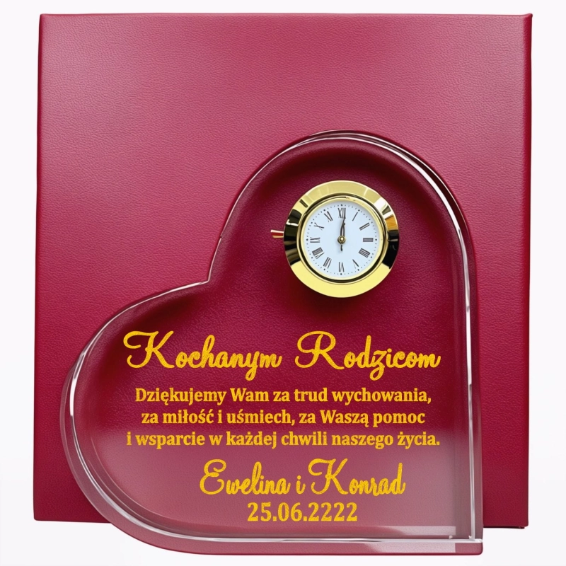 Piękne Podziękowania Podziękowanie dla Rodziców 1-99 Rocznica Ślubu Jubileusz + ZEGAR + ETUI W CENIE 0244W05a.jpg
