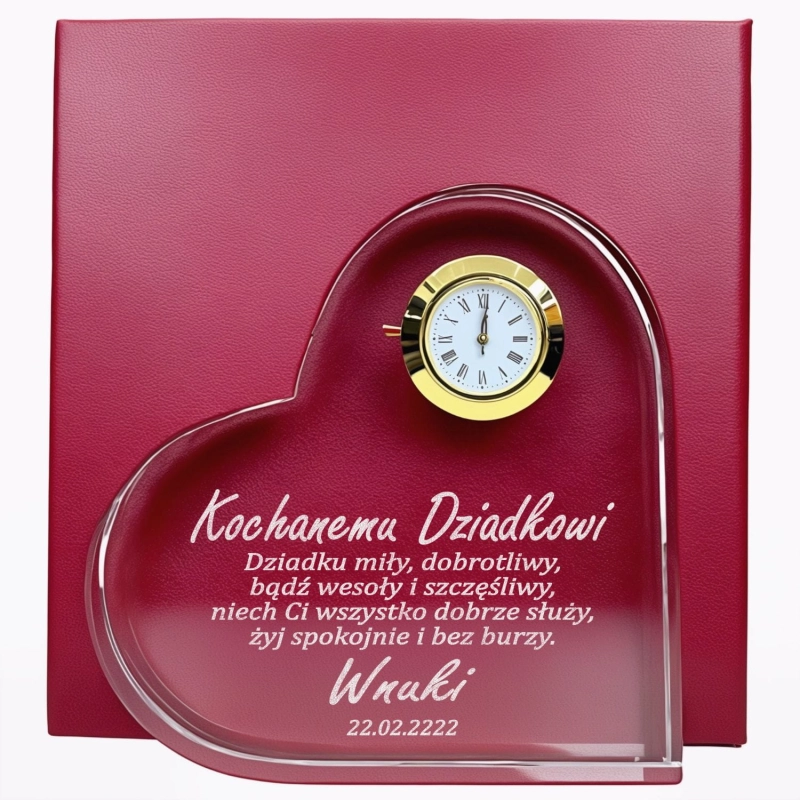 Prezent na Dzień Dziadka Upominek na Ślub Wesele Podziękowanie dla Dziadków za Wychowanie - Serce z etui  0244W31a.jpg