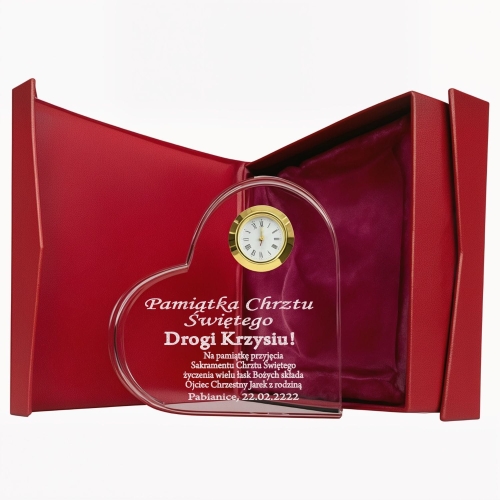 Pamiątka Chrztu Świętego - Serduszko dla Dziecka od Chrzestnego Chrzestnej Chrzciny Prezent Upominek Pamiątka 0244W39a.jpg
