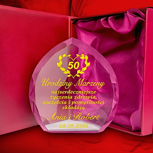 Piękna Kryształowa statuetka z dowolnym grawerem na Urodziny – wyjątkowy prezent na każdą rocznicę 18 20 30 40 50 60 70 80 90 100 - Personalizowana Pamiątka z Imieniem - Etui w cenie 0149W25b.jpg