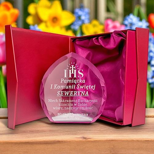 Pamiątka Komunii Świętej dla Dziecka Dziewczynki Chłopca Chrześniaka Chrześniaczki - Twoja dedykacja 0149W37b.jpg