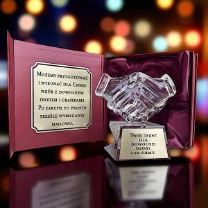 Upominek biznesowy - dla szefa pracownika firmy współpracującej - podziękowanie za współpracę kryształowa statuetka na każdą okazję biznesową rocznicę założenia firmy jubileusz otwarcia interesu 0363W00e.jpg