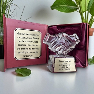 Upominek biznesowy - dla szefa pracownika firmy współpracującej - podziękowanie za współpracę kryształowa statuetka na każdą okazję biznesową rocznicę założenia firmy jubileusz otwarcia interesu 0363W00h.jpg