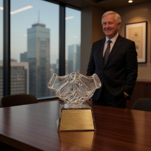 Upominek biznesowy - dla szefa pracownika firmy współpracującej - podziękowanie za współpracę kryształowa statuetka na każdą okazję biznesową rocznicę założenia firmy jubileusz otwarcia interesu 00363g1.jpg