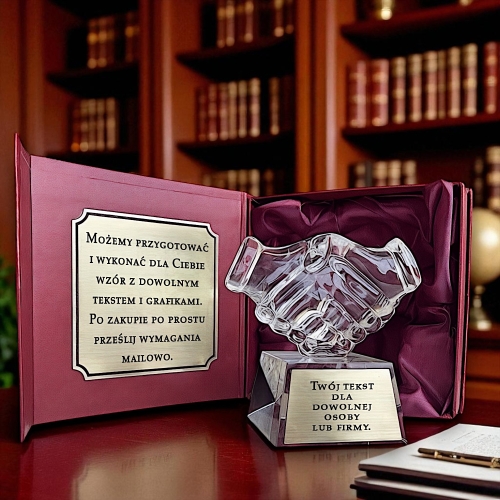 Upominek biznesowy - dla szefa pracownika firmy współpracującej - podziękowanie za współpracę kryształowa statuetka na każdą okazję biznesową rocznicę założenia firmy jubileusz otwarcia interesu 0363W00c.jpg