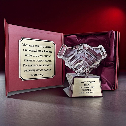 Upominek biznesowy - dla szefa pracownika firmy współpracującej - podziękowanie za współpracę kryształowa statuetka na każdą okazję biznesową rocznicę założenia firmy jubileusz otwarcia interesu 0363W00f.jpg