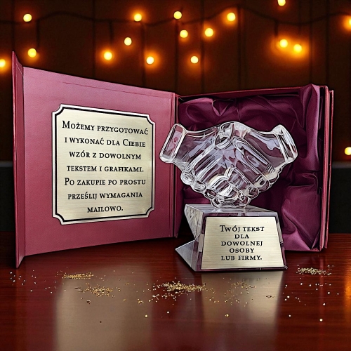Upominek biznesowy - dla szefa pracownika firmy współpracującej - podziękowanie za współpracę kryształowa statuetka na każdą okazję biznesową rocznicę założenia firmy jubileusz otwarcia interesu 0363W00g.jpg