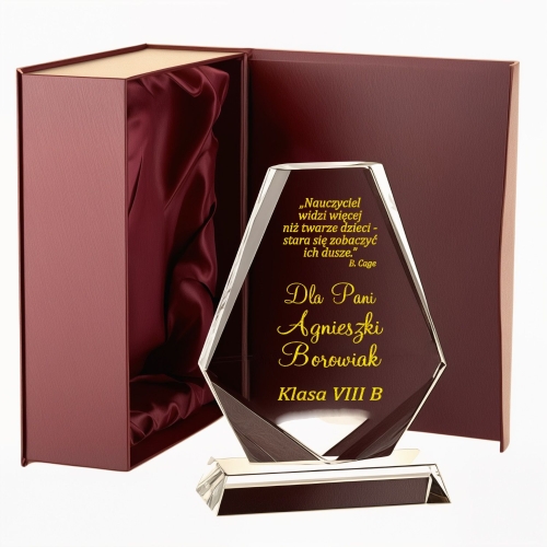 Wyjątkowa Statuetka dla Nauczyciela Wychowawcy Wykładowcy - Wyraz Uznania Podziękowanie - Dzień Nauczyciela zakończenie Roku Szkolnego Studniówka - Piękny Grawer w cenie 0262W52a.jpg