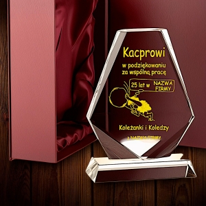 Śmieszny i Tani Prezent dla Kolegi Koleżanki z Pracy Pracbazy Roboty Kołchozu - Kryształowa Statuetka dla Pracownika Roku 0262W63b.jpg