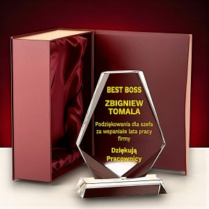 Grawerowana statuetka ze złoceniem podziękowanie prezent firmowy upominek dla prezesa pracownika kierownika dyrektora szefa firmy współpracującej partnera biznesowego 0262W67b.jpg