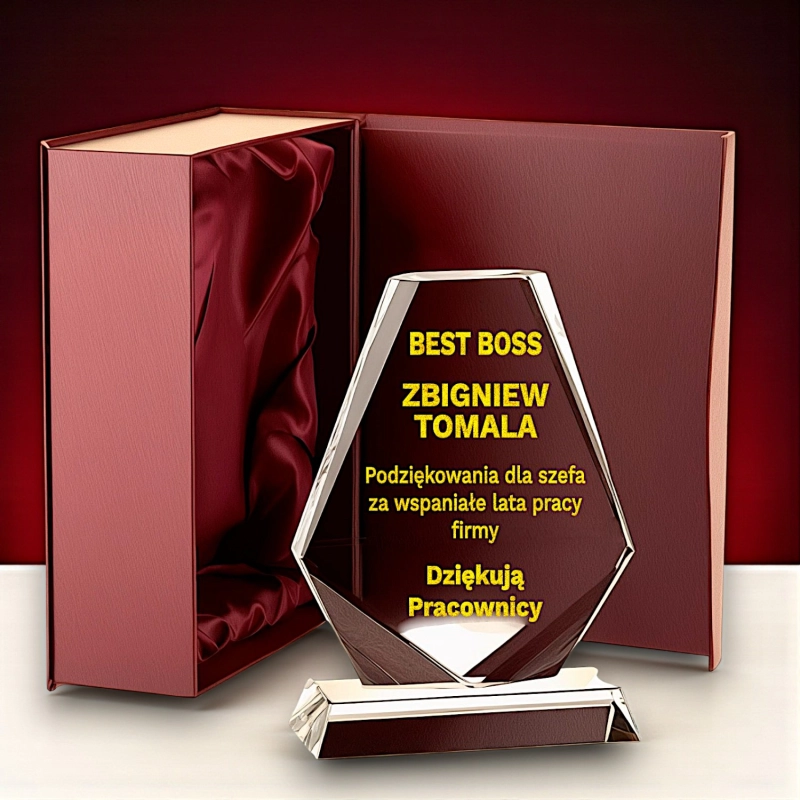 Grawerowana statuetka ze złoceniem podziękowanie prezent firmowy upominek dla prezesa pracownika kierownika dyrektora szefa firmy współpracującej partnera biznesowego 0262W67b.jpg