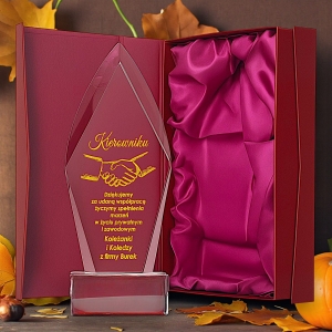 Elegancki Prezent dla Kierownika Dyrektora Handlowca 26 cm KRYSZTAŁOWA Statuetka Personalizowany Prezent Upominek Biznesowy 0324W55b.jpg