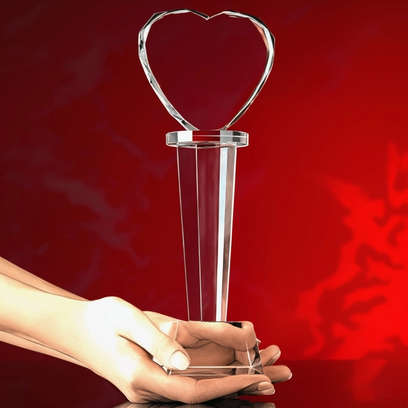 Piękna statuetka w kształcie serca na kolumnie - 26 cm wysokości z ozdobnym etui prezentowym w cenie.  Prezent który zapadnie obdarowanej osobie w pamięć na lata. Pamiątka do końca życia.  0260e3.jpg