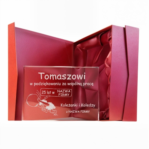 Grawerowana statuetka GRATULACJE śmiesznyi tani prezent upominek biznesowy dla szefa pracownika na emeryturę odejście dla kierownika dyrektora prezesa firmy współpracującej partnera wspólnika 0131W25a.jpg
