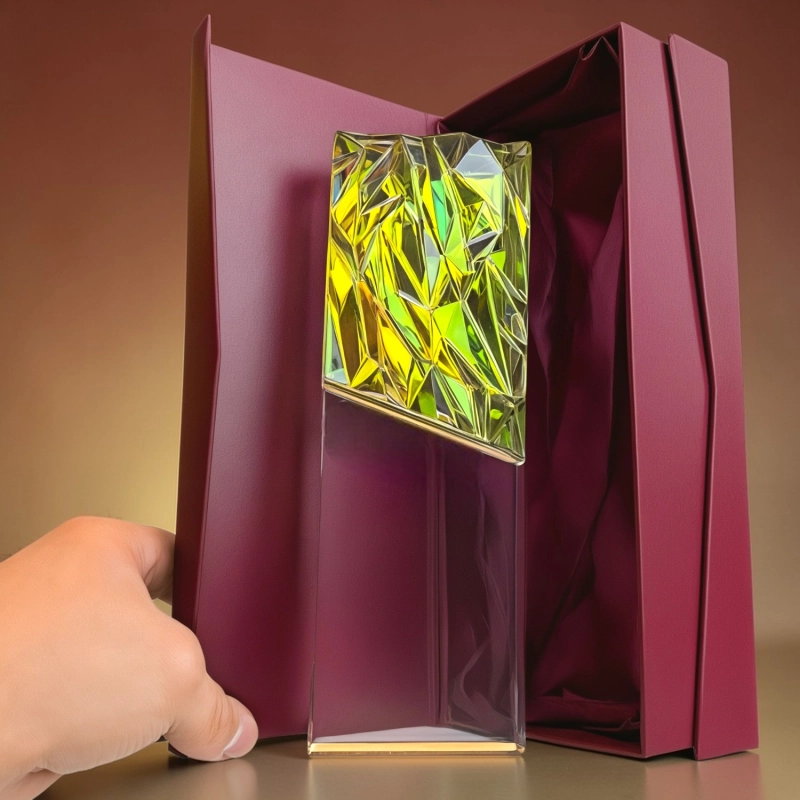 Piękna i niespotykana kryształowa statuetka nagroda trofeum gratulacje prezent podziękowanie - mieni się pod światło - ma aż 24 cm wysokości i etui ozdobne w cenie 0364b3.jpg