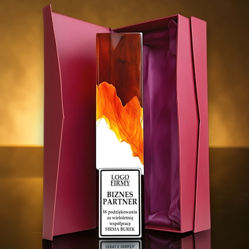 Elegancki prezent OBELISK na 1-99 urodziny złotą srebrną rocznicę ślubu gody Upominek Biznesowy dla partnera Statuetka Trofeum Sportowe