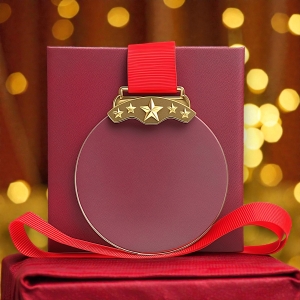 Duży medal kryształowy z etui