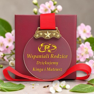 Kryształowy medal podziękowanie dla rodziców z grawerem — zdjęcie 11