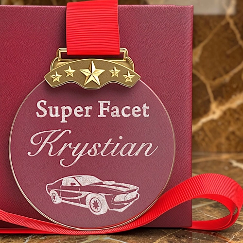 Tani Niedrogi Prezent Upominek Pamiątka dla Chłopaka Faceta Męża Medal Pamiątkowy z Grawerem i Etui Prezentowym