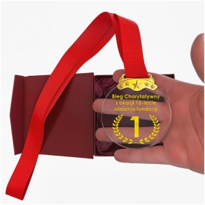 Medal Pamiątkowy na Wydarzenie Sportowe Bieg Charytatywny Tani Niedrogi Ładny  Grawerowany Etui w Cenie Podziękowanie dla Sponsorów Sponsora Fundatora 0372W13a.jpg