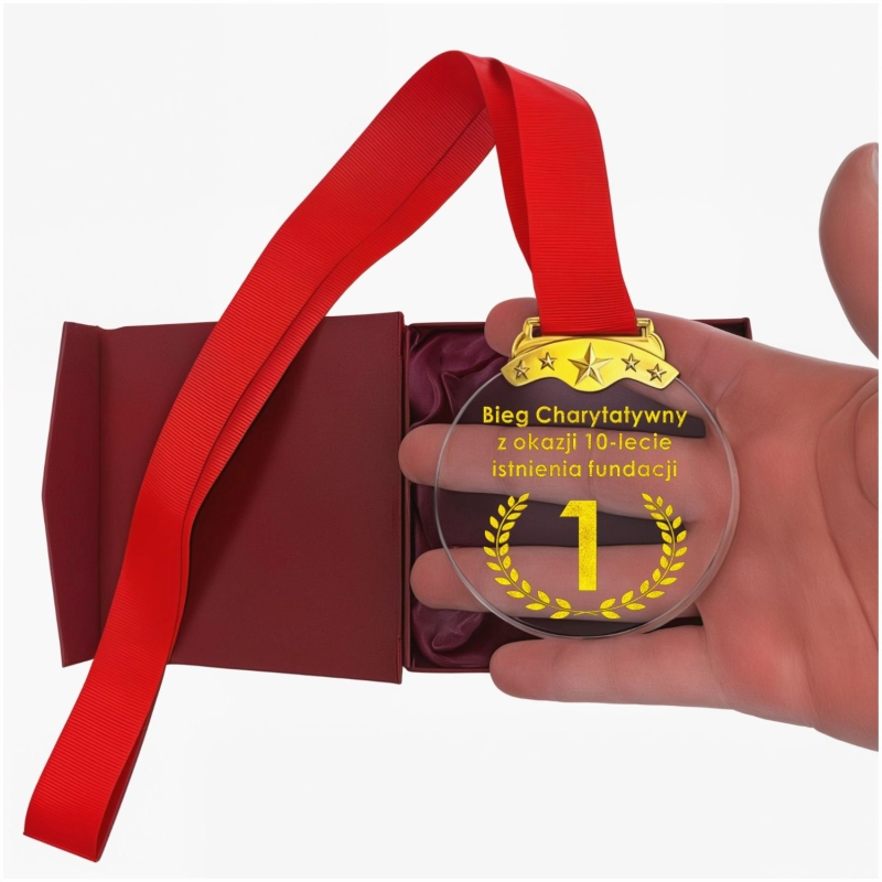 Medal Pamiątkowy na Wydarzenie Sportowe Bieg Charytatywny Tani Niedrogi Ładny  Grawerowany Etui w Cenie Podziękowanie dla Sponsorów Sponsora Fundatora 0372W13a.jpg