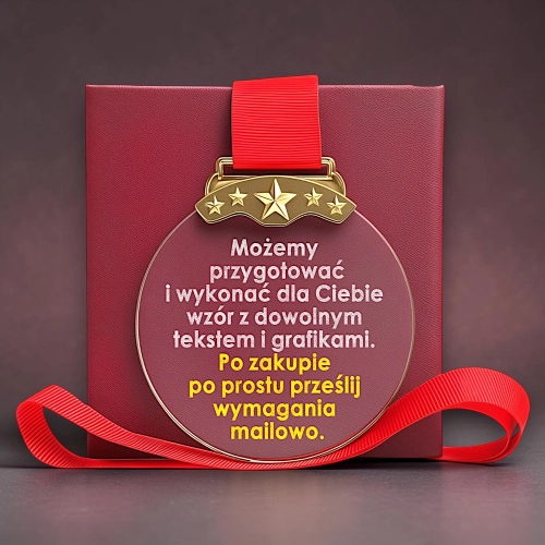 Tani Niedrogi Prezent Medal Kryształowy Pamiątkowy Upominek na 5 10 15 20 25 35 40 45 50 55 60 Rocznicę Ślubu Jubileusz dla Rodziców Dziadków Znajomych