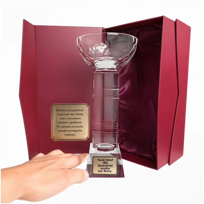 Kryształowy puchar 27 cm dla szefa — zdjęcie 3