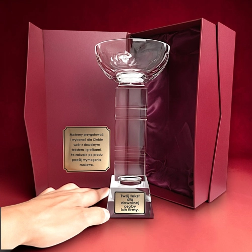 Luksusowy KRYSZTAŁOWY Puchar 27 cm Upominek Biznesowy Sportowy Prezent dla Szefa Prezesa Dyrektora na Rocznicę Założenia Firmy Prowadzenia Działalności Odejście na Emeryturę 0371b5.jpg