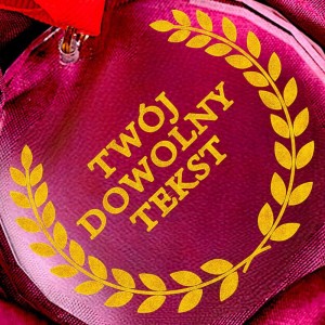 Kryształowy medal na podziękowania — zbliżenie graweru