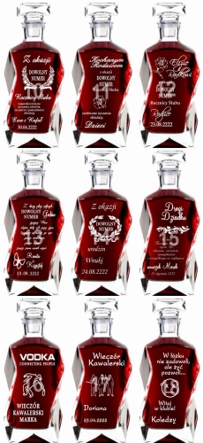 Wyrafinowana grawerowana karafka podziękowania dla rodziców prezent na urodziny