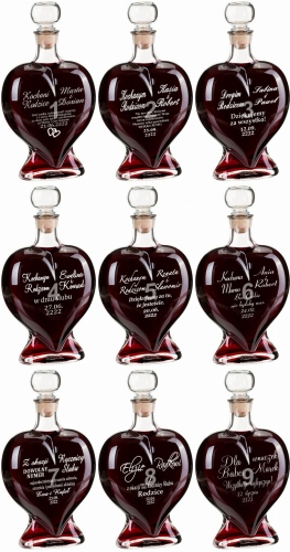 Grawerowana karafka na podziękowania dla rodziców prezent na rocznicę ślubu jubileusz 30 40 50 60