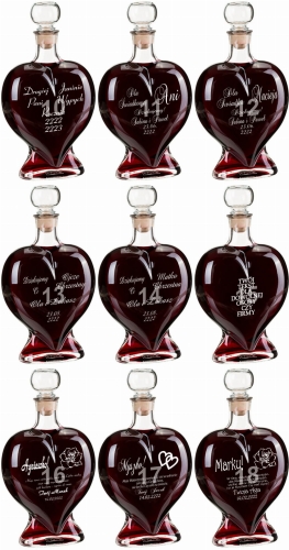 Grawerowana karafka na podziękowania dla rodziców prezent na rocznicę ślubu jubileusz 30 40 50 60